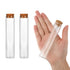 SUPERLELE 18pcs Glass Test Tube, 25×120mm Clear Flat Test Tubes with Cork Stoppers for Plants, Experiments