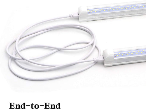 T5 T8 Extension Cords, 9ft 3-Prong Connector Cord for LED Tube Light, Pack of 2