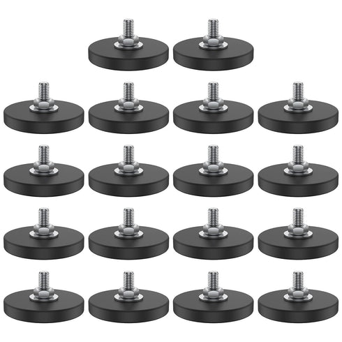 SHCJINGK 18 Pack Rubber Coated Magnets 1.69 Inch Magnetic Base with M6 Threaded
