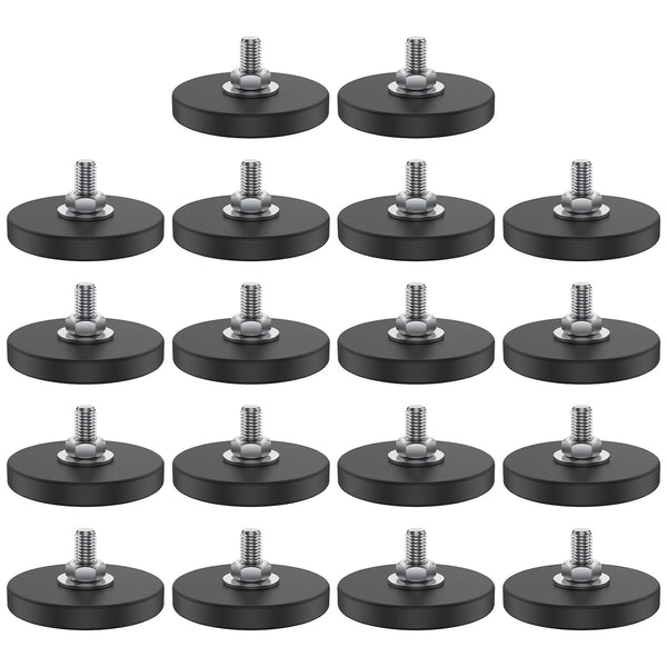 SHCJINGK 18 Pack Rubber Coated Magnets 1.69 Inch Magnetic Base with M6 Threaded