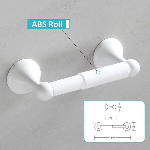 Set, 4-Piece Set BGL Bathroom Accessories White Paint Expandable Towel Bar Bathroom Accessory Wall Mounted Towel Ring