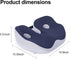 Tailbone Memory Foam Support Pillow - Office & Car Seat Sciatica Pain Relief Seat Cushion, Back Pain Alleviation