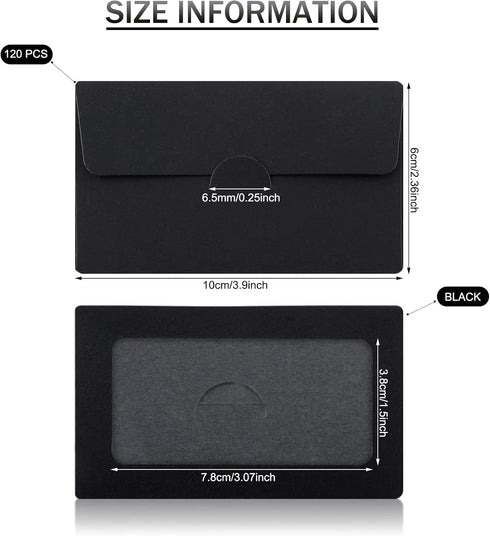 Spakon 120 Packs Window Gift Card Envelopes, Credit Card Size Envelopes for Business Invitation Cards