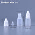 12PCS 3ML White Plastic Empty Squeezable Dropper Bottles, Refillable Containers with Screw Cap and Plug (3ML)