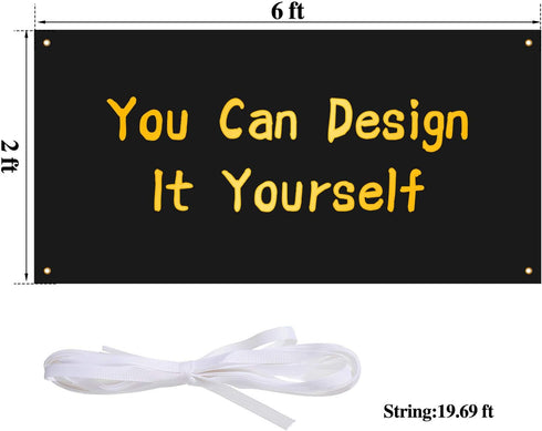 Large Back to School Banners Backdrop and Signs - Blank Parade Banner Decoration for Indoor Outdoor Display, 2 x 6 Feet