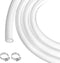 25ft Clear Plastic PVC Tubing 3/8" x 1/2", Flexible Vinyl Tube for Garden Irrigation, Water Hose, Fish Tank with 2Pcs