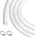 25ft Clear Plastic PVC Tubing 3/8" x 1/2", Flexible Vinyl Tube for Garden Irrigation, Water Hose, Fish Tank with 2Pcs