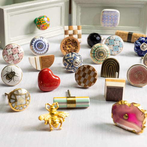 1 Indian Shelf Piece Ceramic Modern Cabinet Handles Drawer Knobs Dresser Pulls Contemporary Hardware