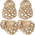 4Pcs 3.54X2.75X2.75In DOITOOL Rustic Woven Bamboo Lampshade Replacement for Pendant Light Ceiling Lamp Cover Small