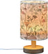 Oarencol Bedside Table Lamp Mushrooms Nightstand Lamp with Wood Vintage Flower Leaves Desk Lamps for Bedroom Living