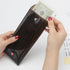 NatSumeBasics Cash Envelope Wallet, Black Glitter Budget Wallet with 6pcs Money Dividers and Tab Stickers