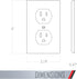 TayMac 2520LA MASQUE Light Almond 1-Gang Duplex Jumbo Electrical Outlet Cover Wall Plate 1-Pack