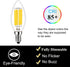E14 LED Bulb Dimmable, 60W Equivalent, 2700K Warm White, 6W 600 Lumens, E14 Edison Bulb, 4 Pack