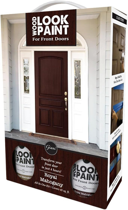 Giani Wood Look Paint Kit for Front & Interior Doors (Royal Mahogany)