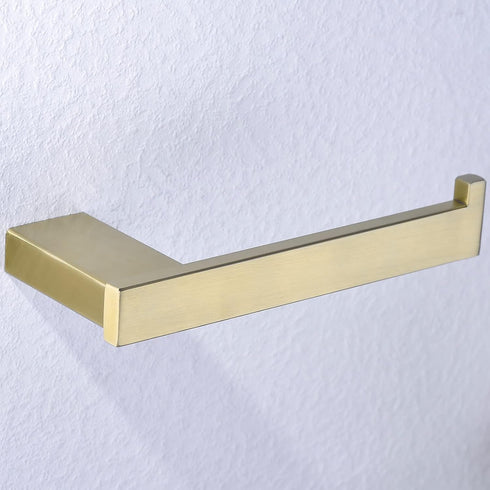 RANDOM Brushed Gold Toilet Paper Holder, Modern SUS 304 Stainless Steel Bathroom Tissue Roll Holder