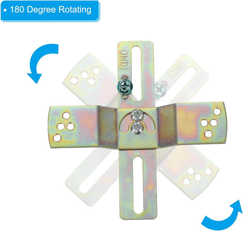 3set 180 PATIKIL Light Fixture Mounting Bracket, Ceiling Wall Light Crossbar Rotation Universal Lamp Fixture