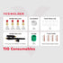 YESWELDER 22Pcs #10 Pyrex Glass Cup Kit for TIG Welding Torch Stubby Gas Lens WP-17/18/26.