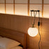 SINFU Modern Globe Wall Sconce, Plug-in Hanging Light Fixture with Glass Shade, Black