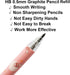 Maydahui 12Pcs Cute Peach Print Everlasting Pencil, Retractable Inkless Pens for School, Office, Home Writing