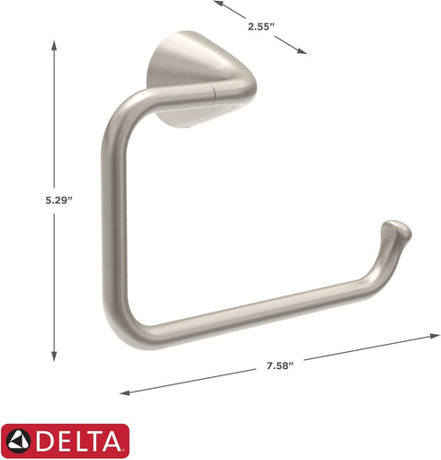 Delta ARV46-DN Arvo Wall Mount Square Open Towel Ring, Bath Hardware Accessory