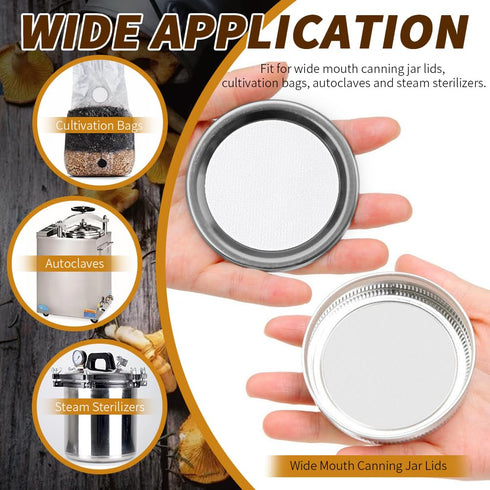 Synthetic Filter Paper Stickers, 58 mm PTFE Filter Disc, 0.3 µm Filter Paper for Mushroom Cultivation