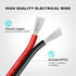 Mziklr 20 2 98.4FT/30M Wire,0.5mmfor Gauge Conductor PVC Tinned Copper Electrical Wires, Red and Black Double Parallel