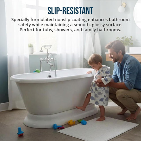 Tub Cast Roll On Bathtub Refinishing Kit by Ekopel Primer + Top Coat Included DIY Tub & Tile Reglazing Kit Bright White