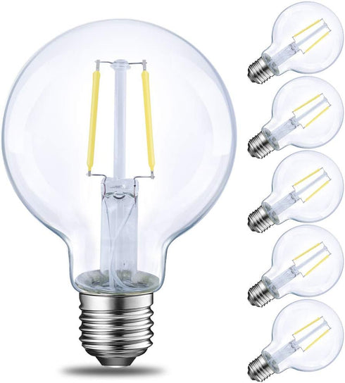 E ENERGETIC LIGHTING LED Globe G25 Dimmable Edison Light Bulb, 40 Watt
