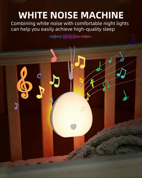 10 7 Dimmable Portable Sleep Sound Machine Night Light White Noise Machine with Soothing Sounds & Colors Night Light