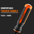 REXBETI 16 Inch Pry Bar Set, Thicker Strike Cap Handle, Black Orange, Comfortable Non-Slip