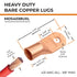 SELTERM 10pcs 4/0 AWG (XL) Battery Lugs, Heavy Duty Wire Lugs, Ring Terminals, 0000 Gauge Electrical Battery Terminal