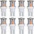 LED Landscape Light Bulbs 1W 12V Yellow White 2200K, 7W Low Voltage Wedge Base T5 Malibu Bulbs, 8 Pack