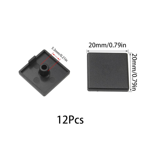 12Pcs 2020 Series European Standard Aluminum Profile End Cap T-Slot Aluminum Profile Accessories