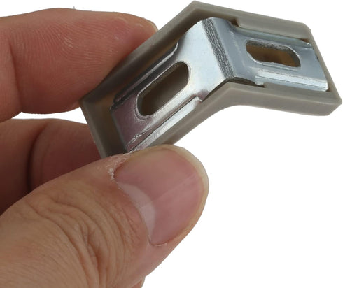 20Pcs 90 dophee Degrees L Shape Metal Corner Brackets with Plastic Cover Right Angle Corner Brace Joint for Shelves