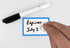 ChromaLabel 2 x 3 Inch Rectangular Dry Erase Labels - Pack of 50 for Storage Bin and Tile Labels