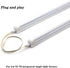 T5 T8 Extension Cords, 2ft 3-Prong Connector Cord for LED Tube Light, Pack of 2