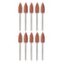 10pcs Rubber Polishing Bit, 400 Grit 6mm Dia Mounted Grinding Head for Electric Grinder Rotary Tool