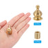 PATIKIL 17 28mm 3 Set x Lamp Finials Caps Knob, Solid Brass Lamp Shade Top Decoration Screw Cap Nuts with Brass