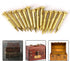 Brass Escutcheon Tacks, Round Head Nail Furniture Hinge Hardware Assortment Kit Accessories Pins Threaded Nails Upholstery Tack Metal Decorative Antique Vintage Pin Repairs Replacement 100Pcs 10mm