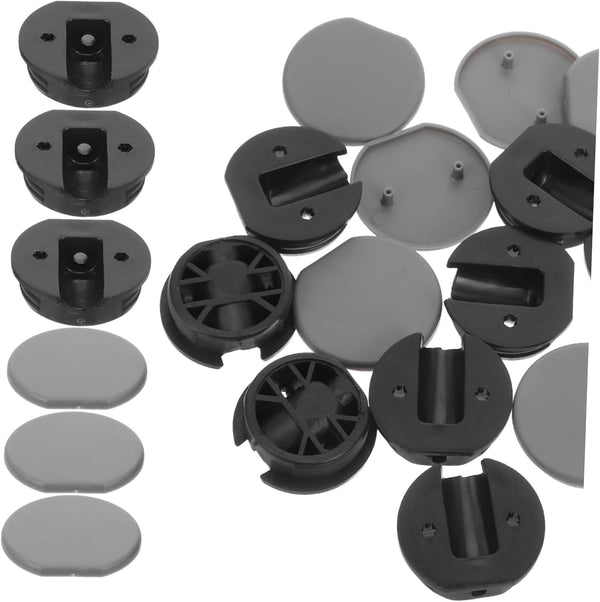 PRETYZOOM 10 Sets Round Corner Brackets for RV Furniture Connectors D-Shaped Bedside Cabinet