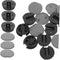 PRETYZOOM 10 Sets Round Corner Brackets for RV Furniture Connectors D-Shaped Bedside Cabinet