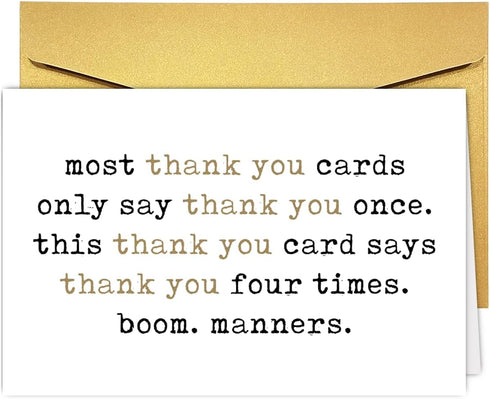 GVMGVM Funny & Sarcastic Thank You Card, Humorous Thank You Card for Doctor