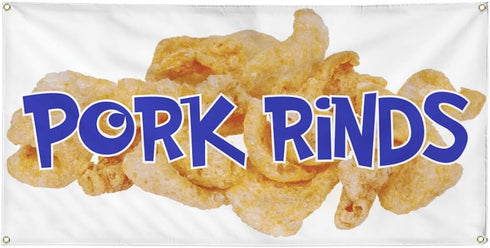 Fastasticdeals Vinyl Banner Multiple Sizes Pork Rinds Outdoor Advertising Printing G Restaurant &