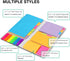 Sticky Notes Set by Hommie, Colored Divider Self-Stick Notes Pads Bundle, 60 Ruled, 40 Dotted, 40 Blank