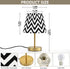 Yasala Table Lamp Black White Chevron LED Night Light Minimalist Bedroom Reading Dorm Nightstand Desk Lamp Color