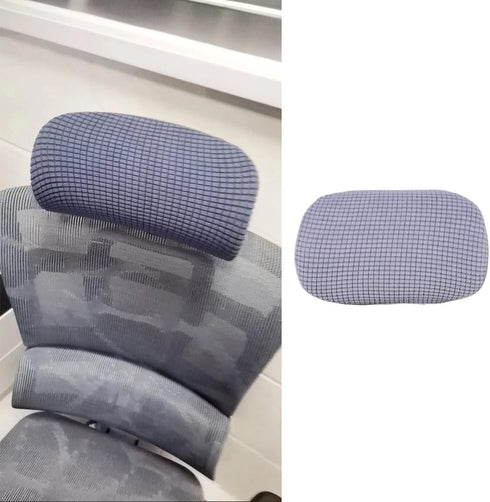 NentMent 2 Pack Office Chair Headrest Cover Protector Head Rest Pillow Cover Fabric Wraps for Office Computer Desk