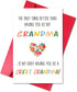 LYMEQING Funny Pregnancy Card for Grandma, Baby Born Announcement Card from Grandson
