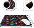 Mouse Pad and Coasters Set - Multicolor Dog Paws Mouse Pad, Non-Slip Rubber Base for Office