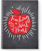 Softcover Work of Heart Teacher Spiral Notebook, 8.5" x 11", 120 College Ruled Pages, Durable Gloss Laminated Cover