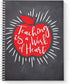 Softcover Work of Heart Teacher Spiral Notebook, 8.5" x 11", 120 College Ruled Pages, Durable Gloss Laminated Cover